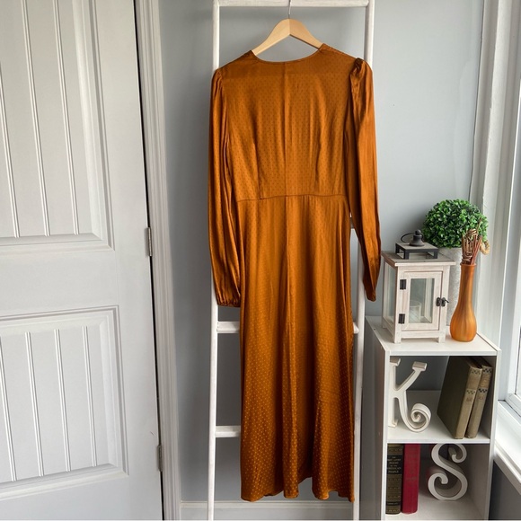 & Other Stories Copper Long Sleeve Dress - Picture 2 of 8